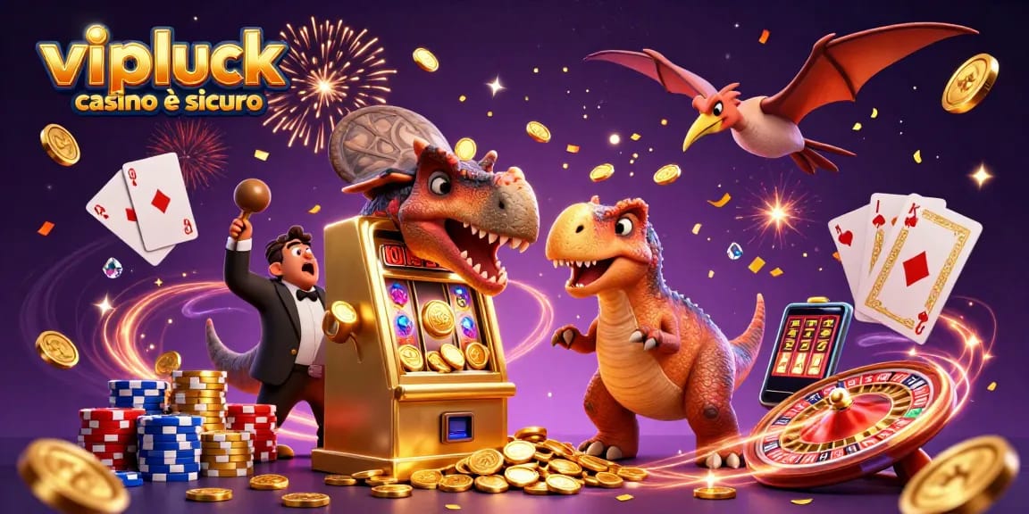 Scopri come il vipluck casino è sicuro mentre il pachycephalosaurus celebrando un jackpot
