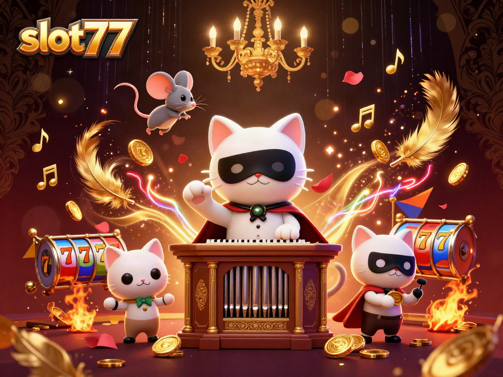 Spin the slot777 reels with vibrant casino elements in a dynamic, 3D gambling scene.