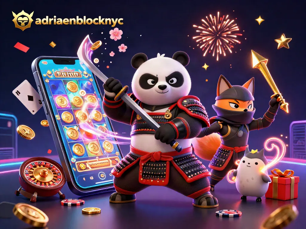 Experience the thrill of adriaenblocknyc with iconic casino elements and engaging characters.