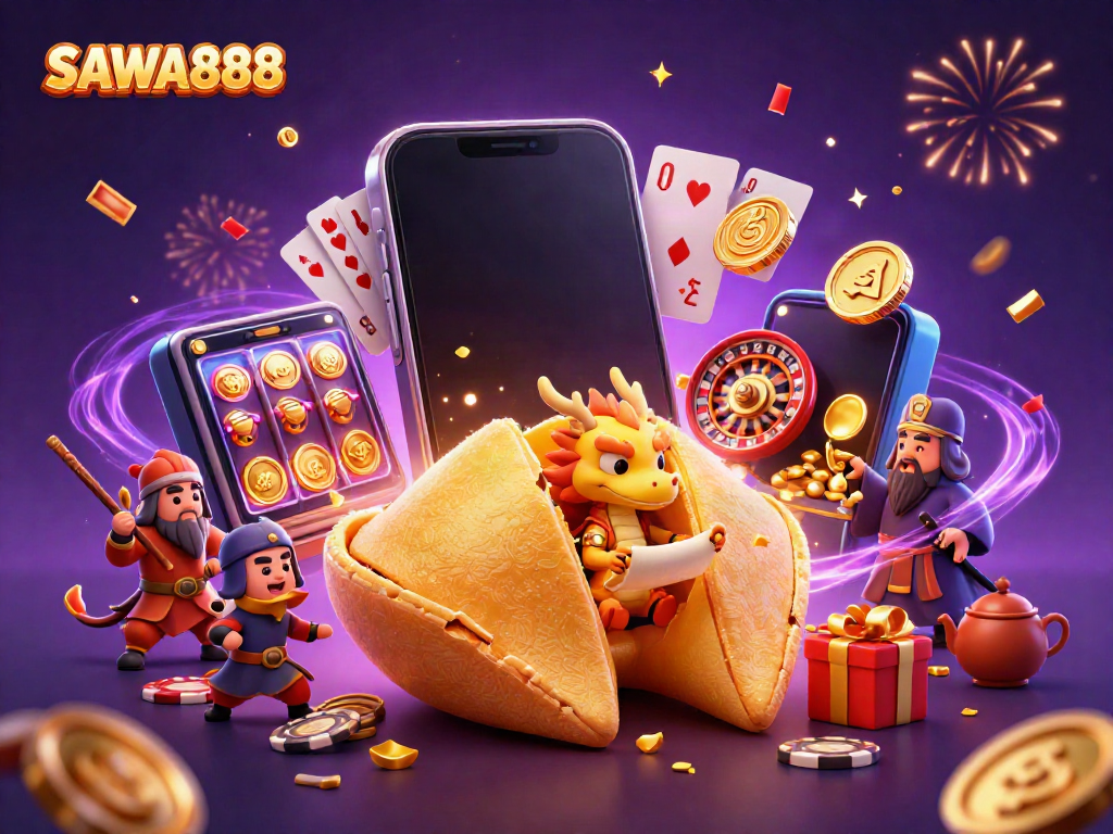 Engage in thrilling moments at SAWA888 with colorful slots and energetic casino characters!